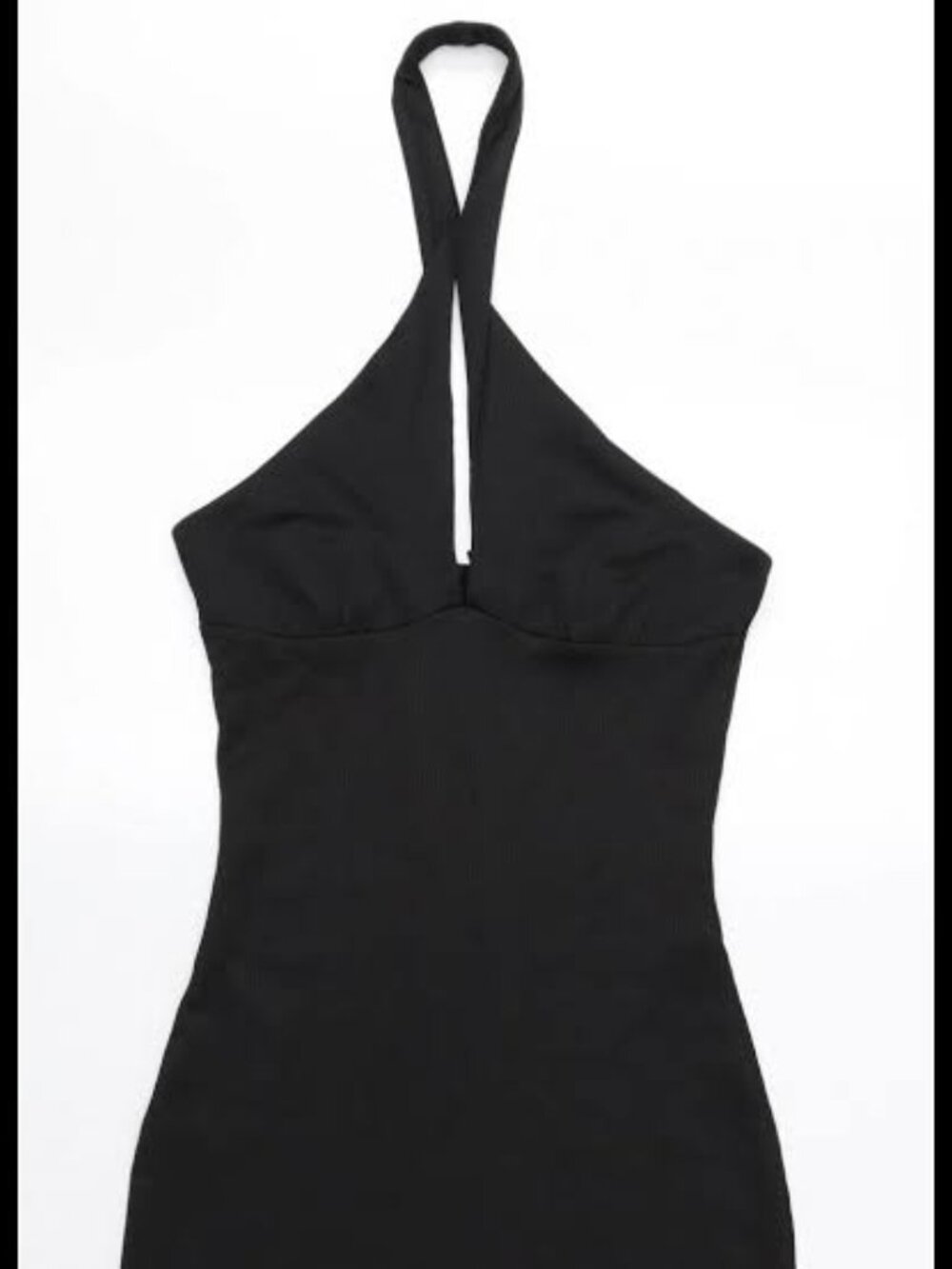 NWT - H&M Divided Black Twist Halter Neck Bodycon Mini Dress